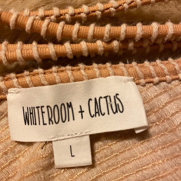 whiteroom + cactus - tan long sleeve mini dress large - Picture 8 of 8